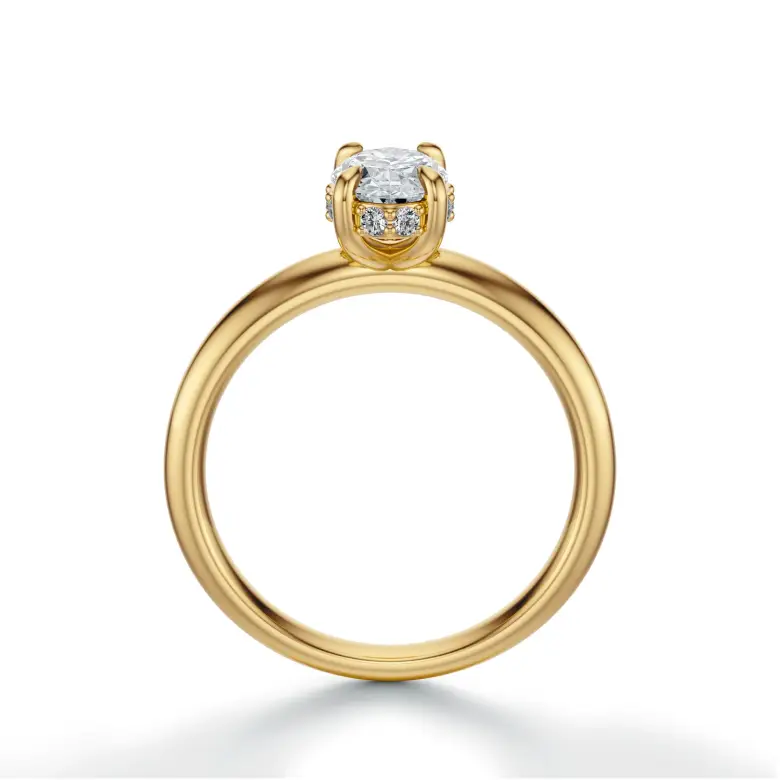 Pierścionek owalny diament hidden halo SBPZ_068